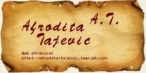 Afrodita Tajević vizit kartica